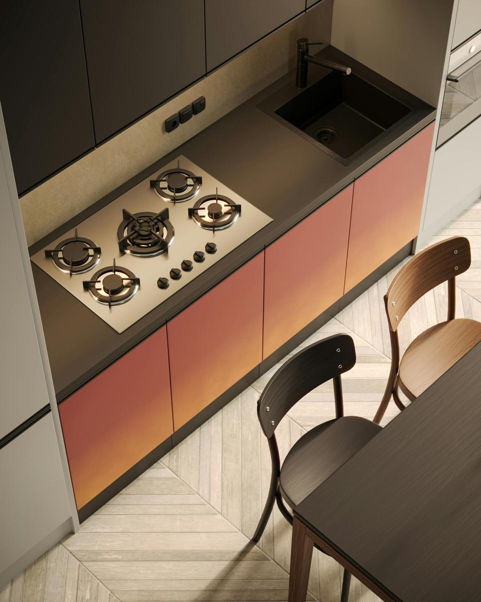 modern gas cooktop