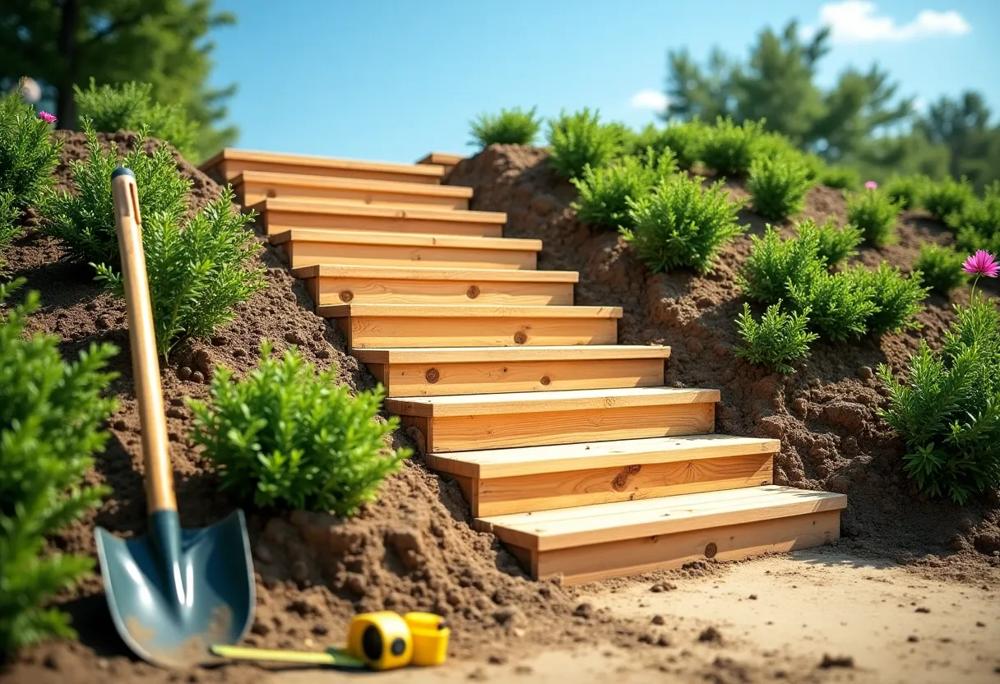wooden stairs