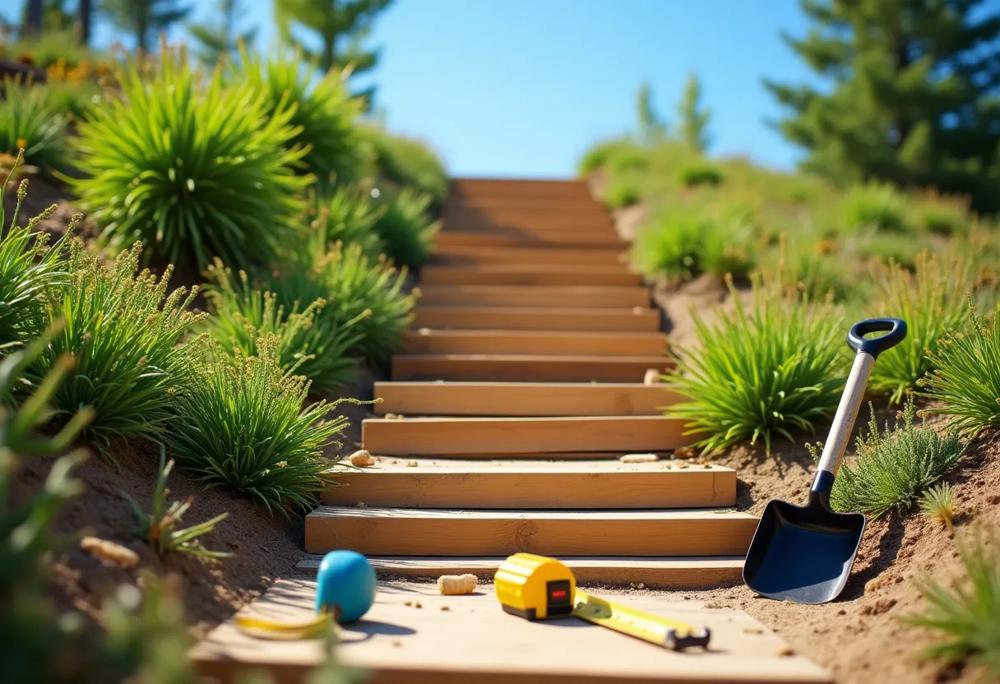 wooden stairs